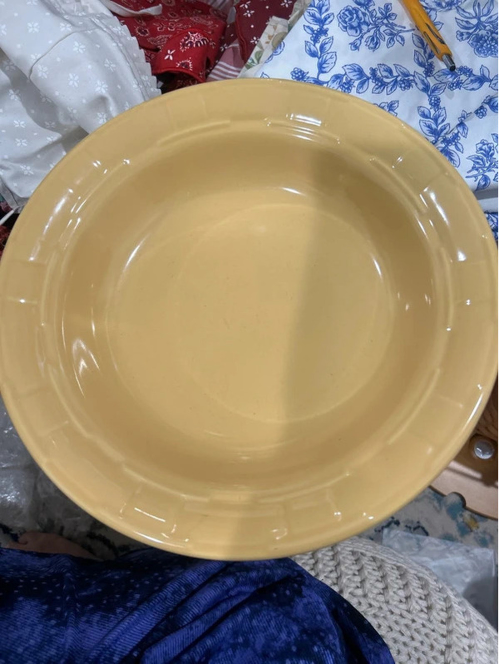 Longaberger 14” large pottery bowl pasta serving